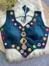 Navratri 019 Pure Rayon Cotton With Heavy Mirror Work Blouse
